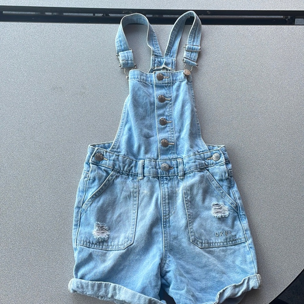 Kids DKNY denim overalls